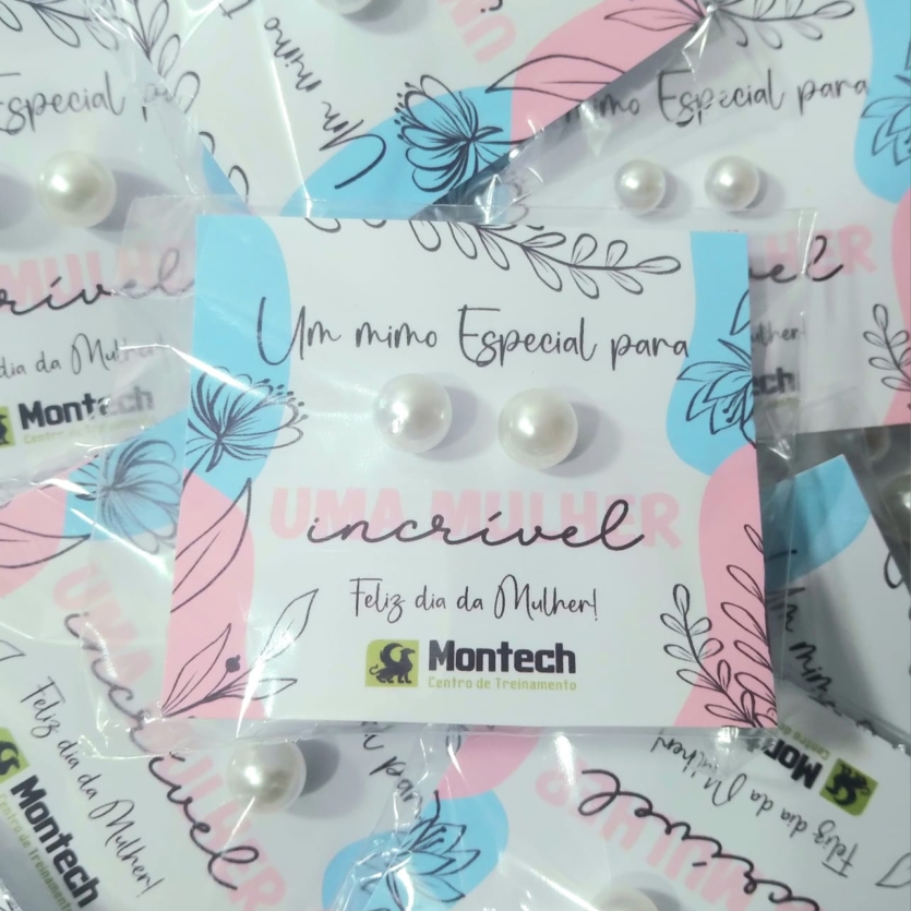 50 Mini Card Personalizados com brincos