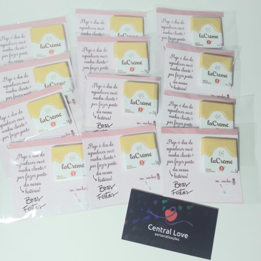 20 Card com Mini Tablete de 5g Cacau Show