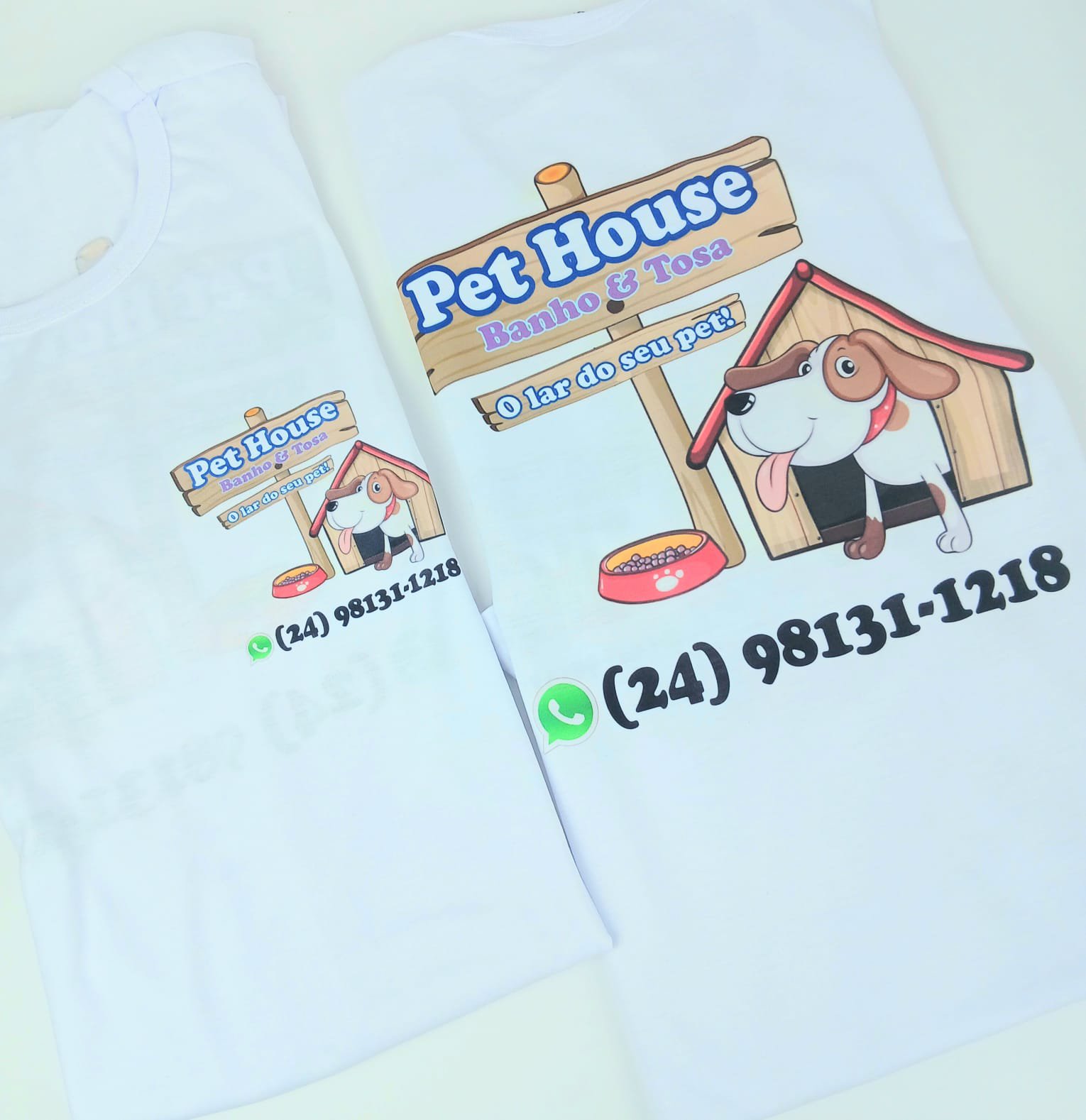 Camisa Poliéster Branca P ao GG (Frente e Verso) - Imagem 3