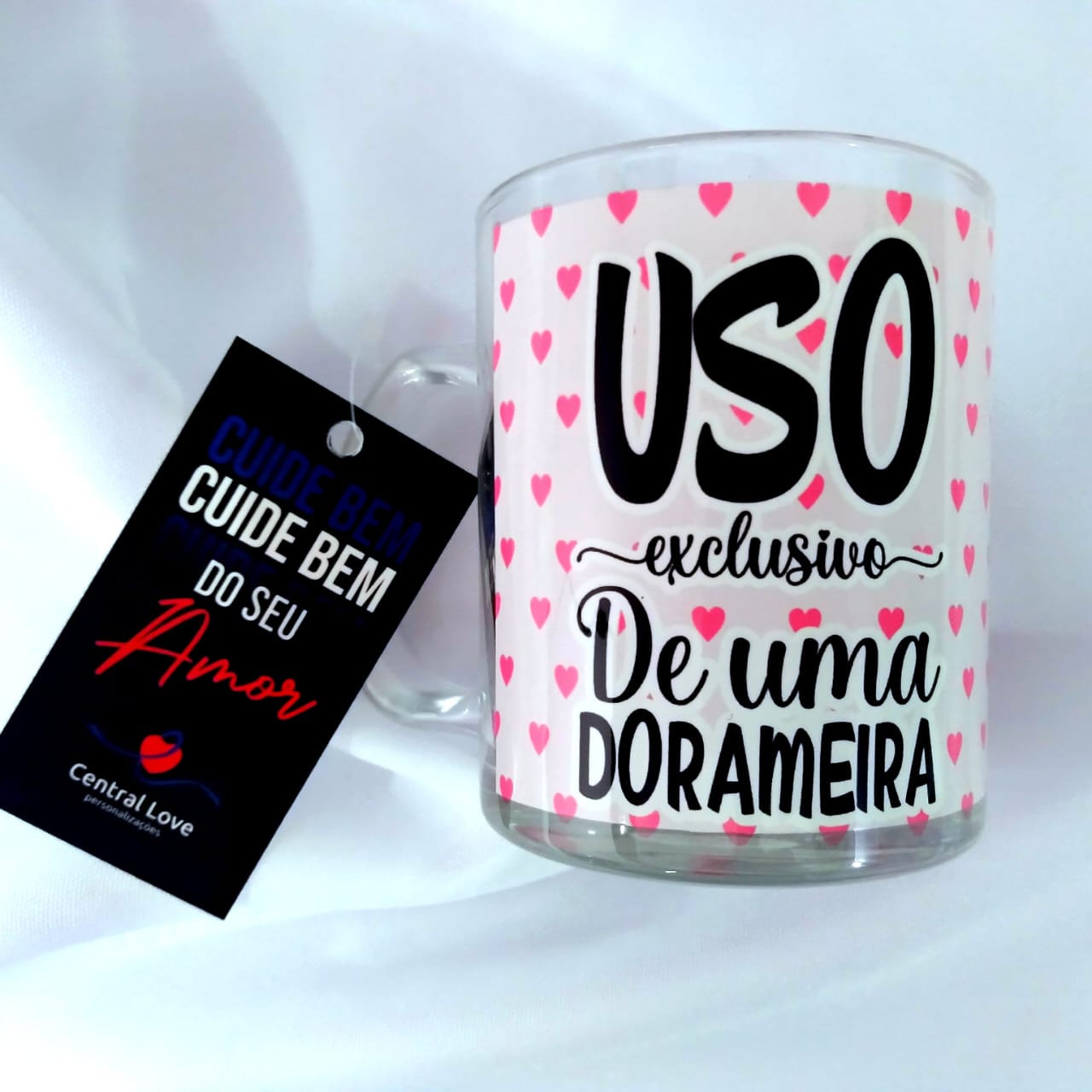 1 Caneca Cristal com Tarja Branca · 9cm · 325ml - Imagem 2
