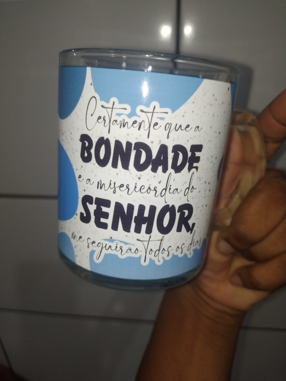 1 Caneca Cristal com Tarja Branca · 9cm · 325ml - Imagem 6